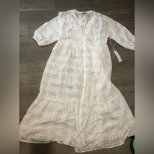 New YFB Young Fabulous & Broke BOHO BUTTON DOWN MAXI SHIRT DRESS M
